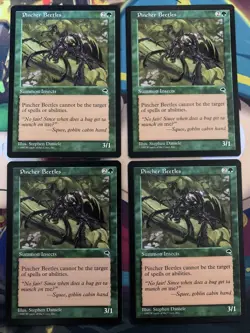 4x Pincher Beetles- Tempest- NM/LP- Magic The Gathering Cards Mtg- Green - Image 1