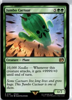 Jumbo Cactuar 191 Rare FINAL FANTASY MTG Lightly Played - Image 1