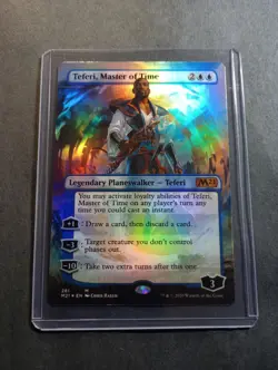 MTG Teferi, Master of Time Showcase Foil Core Set 2021 - Unplayed In Top Loader - Image 1