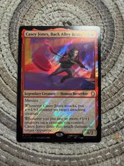CASEY JONES, BACK ALLEY BRUTE SURGE FOIL - Rare - TMC TMNT Commander MTG - Image 1