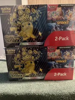 Pokemon Surging Sparks Elite Trainer Box and Booster Bundle Costco, 2-Pack - Image 1