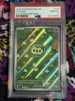 Pokemon TCG Solosis Sv: Black Bolt Illustration Holo PSA 10 118/086 English - Image 1