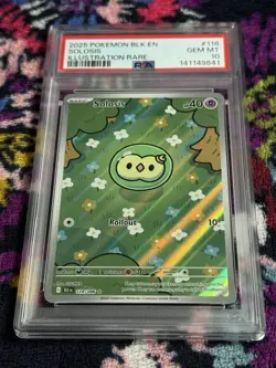 Pokemon TCG Solosis Sv: Black Bolt Illustration Holo PSA 10 118/086 English - Image 2