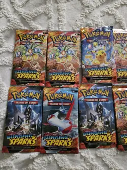 Pokemon TCG : Surging Sparks Booster Packs (Random Artwork, Lot of 10) Vending - Image 2