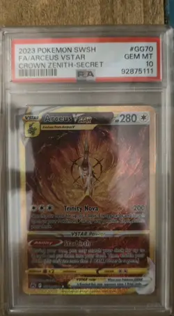 Pokemon TCG Arceus VSTAR GG70 Crown Zenith Secret Rare Holo PSA 10 2023 - Image 1