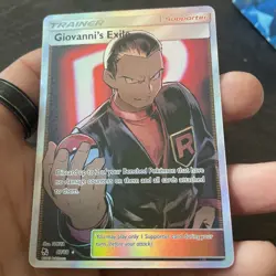 Giovanni's Exile 67/68 Hidden Fates Ultra Rare Full Art Pokemon - Image 1