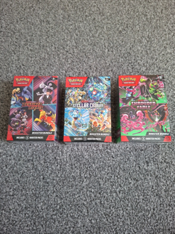 3x Pokemon Booster Bundle Destined Rivals Stellar Crown Shrouded Fable SEALED - Image 1