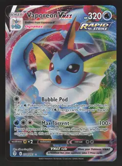 Vaporeon VMAX 030/203 Pokemon TCG SWSH07: Evolving Skies NM - Image 1