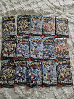 15x Pokemon TCG Stellar Crown Blister Booster Packs Brand New Sealed Unweighed - Image 1
