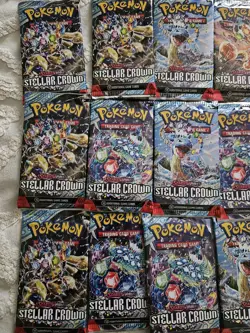 15x Pokemon TCG Stellar Crown Blister Booster Packs Brand New Sealed Unweighed - Image 2