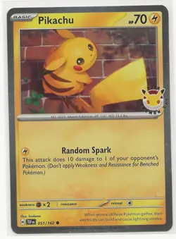 Pikachu 51/162, 2026 Pokemon Day Stamped Cosmos Holo Promo, Temporal Forces, NM - Image 1