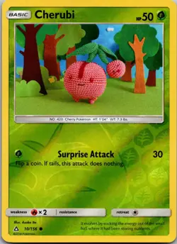 Cherubi 10/156 Common Ultra Prism Pokemon Reverse Holo Near Mint CROCHET - Image 1