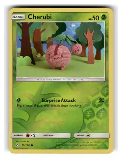 Cherubi 10/156 Common Ultra Prism Pokemon Reverse Holo Near Mint - Image 1