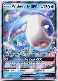 Wishiwashi GX 63/236 Holo GX Rare Cosmic Eclipse Pokemon Near Mint - Image 1