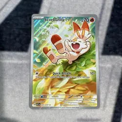 Pokemon TCG Scorbunny 225/217 IR Ascended Heroes Pack Fresh 10 Contender - Image 1