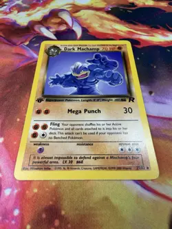 Dark Machamp 27/82 LP 1st Edition Non Holo Rare Team Rocket WoTC Pokemon TCG - Image 2