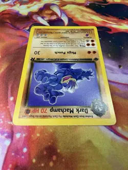 Dark Machamp 27/82 LP 1st Edition Non Holo Rare Team Rocket WoTC Pokemon TCG - Image 3