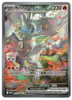 RESHIRAM EX 166/086 SPECIAL ILLUSTRATION RARE WHITE FLARE POKEMON - Image 1