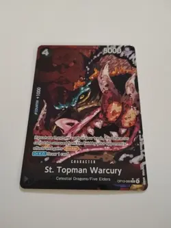 One Piece Carrying On His Will St. Topman Warcury (R) Alt Art Foil OP13-089 Mint - Image 1