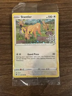 Stantler 125/189 SEALED Snowflake Holographic Holiday Calendar 2023 Pokemon NM - Image 1