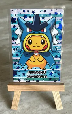 Pikachu Gyarados Poncho- Christmas Card Database - Pokemon NM - Image 1