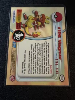 2000 - Topps - Pokemon TV Animation Series 3 Magmar Blue Logo #126 - Image 2