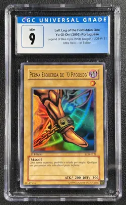 LEFT LEG FORBIDDEN ONE CGC 9 2003 YU-GI-OH! PORTUGUESE #LDB-P121 1ST EDITION 067 - Image 1