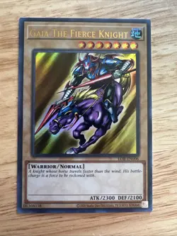 Gaia The Fierce Knight LOB-EN006 Legend Of Blue Eyes White Dragon Unlimited NM - Image 1