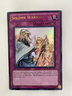 1X SOLEMN WARNING DREV-EN077 ULTRA 1ST NEAR MINT YUGIOH - Image 1