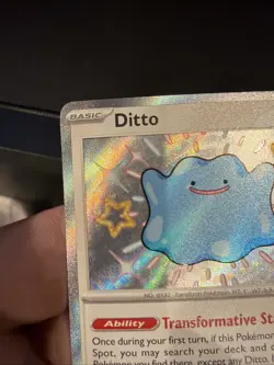 Pokemon TCG Ditto 201/091 Paldean Fates Shiny Ultra Rare Holo Card LP - Image 5