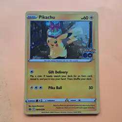 Pikachu Swsh234 Promo POKEMON GO Holo Rare stamped Card Near Mint - Image 1