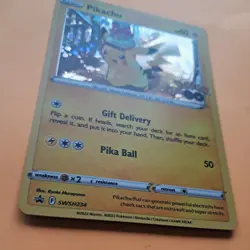 Pikachu Swsh234 Promo POKEMON GO Holo Rare stamped Card Near Mint - Image 2