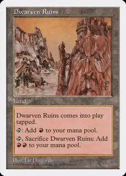 Dwarven Ruins 5th Edition HEAVILY PLD Land Uncommon MAGIC MTG CARD ABUGames - Image 1