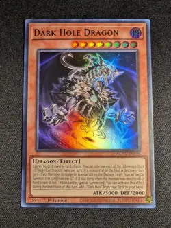 Yugioh Dark Hole Dragon AGOV-EN020 1st Edition Ultra Rare NM - Image 1