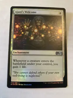 1x MTG Magic the Gathering Ajani's Welcome Core Set 2019 M19 Foil NM - Image 1