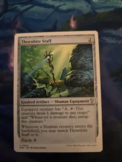 Mtg Thornbite Staff White Border - Small Seller 😺 - Image 1