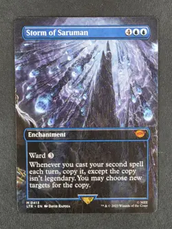 1x MTG Storm of Saruman (Borderless) - The Lord of the Rings (LTR) #413 - Magic - Image 1