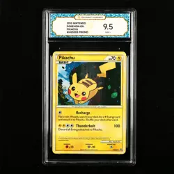 TQG 9.5 Mint+ 2010 Pokemon ENG Pikachu #HGSSOS PROMO - Image 1