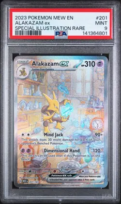 ALAKAZAM EX 201/165 - MEW 151 - Eng PSA 9 MINT Pokemon - Image 1