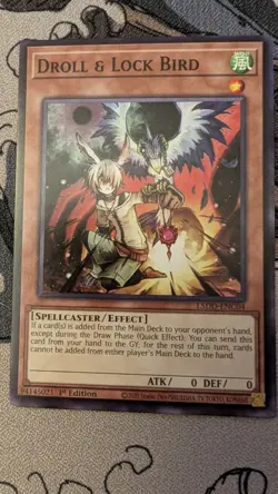Yu-Gi-Oh! TCG X3 Droll & Lock Bird 1st Edition Common NM - Image 1