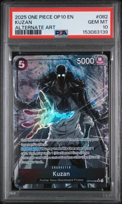 2025 One Piece OP10-082 Royal Blood Kuzan Alternate Art - PSA 10 - Image 1