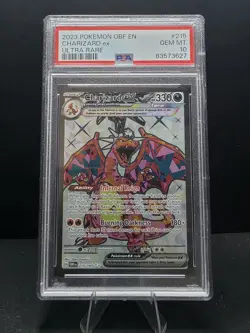 Pokemon TCG Charizard EX Obsidian Flames Holo Ultra Rare Card 215/197 PSA 10 - Image 1