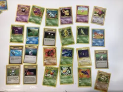 Pokemon TCG Bulk Lot of 24 Vintage Cards Including Fossil And Trainer Cards - Image 1