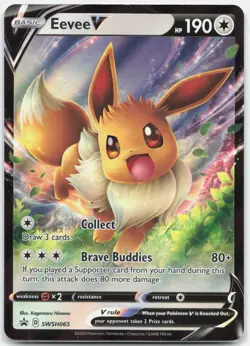 Eevee V Promo SWSH: Sword & Shield Promo Cards SWSD Colorless Holo SWSH065 2019 - Image 1