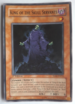 Yu-Gi-Oh! 1996 Card TLM-EN032 - 1st Edition - King of the Skull Servants - Image 1