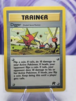 Digger (Rocket's Secret Machine) Pokemon Team Rocket Card 75/82 Vintage 2000 HP - Image 1