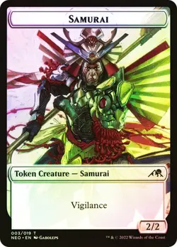 MTG GOBLIN SHAMAN // SAMURAI TOKEN FOIL Kamigawa: Neon Dynasty NM - Image 2