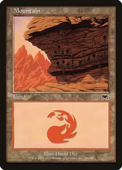 Mountain (345) - Onslaught - 345 - Foil MP Magic: The Gathering - Image 3