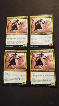 MTG Magic **CLIFFHAVEN VAMPIRE (x4)** Oath of the Gatewatch, Playset, Eng., LP - Image 1
