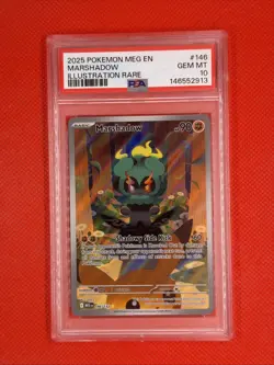 MARSHADOW PSA 10 146 2025 POKEMON MEG EN-MEGA EVOLUTION ILLUSTRATION RARE - Image 1